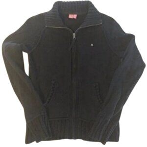 Esprit Dark Blue Zip Front Cardigan Size Medium